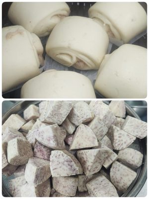 通販でお取り寄せ！温めるだけでゴロゴロとした果肉感が楽しめる、台湾味の冷凍タロイモ饅頭