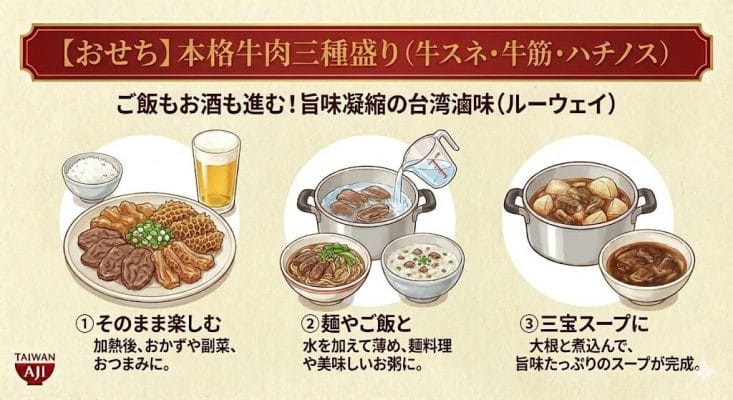 【おせち】本格牛肉三種盛り（牛スネ・牛筋・ハチノス）