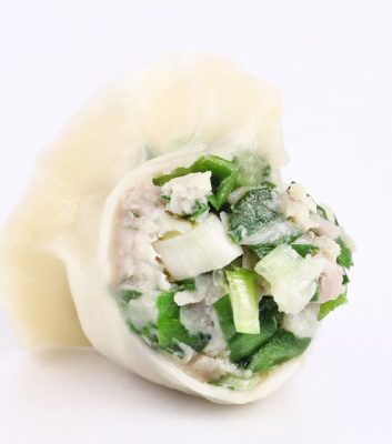 にら肉水餃子 台湾料理