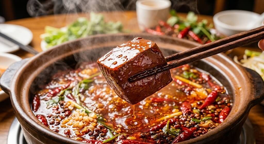 麻辣鴨血(鴨の血の煮込み)火鍋の具